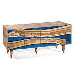 Стильный Буфет лофт 4 двери Cabinet Crimson River фасад эпоксидная смола  варинант исполнения - 2 | Loft Concept в Кирове