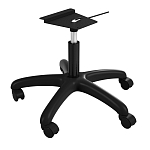 Стул пластиковый красного цвета на колесиках с подъемно-поворотным механизмом Eames Red варинант исполнения - 3 | Loft Concept в Кирове