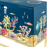 Буфет ручная роспись в морском стиле Cabinet Fondo Marino  варинант исполнения - 2 | Loft Concept в Кирове