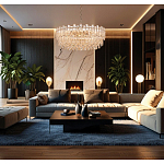 Круглая люстра с хрустальными подвесками на золотистом каркасе Gorgeous Crystal Light варинант исполнения - 12 | Loft Concept в Кирове