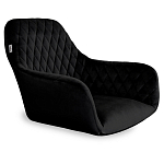 Стул с мягкой черной обивкой из велюра и подъемно-поворотным механизмом на колесиках Harper Black варинант исполнения - 2 | Loft Concept в Кирове