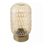 Настольный светильник с плафоном из затемненного стекла с рельефным узором Glass lampshade with Relief Pattern варинант исполнения - 1 | Loft Concept в Кирове