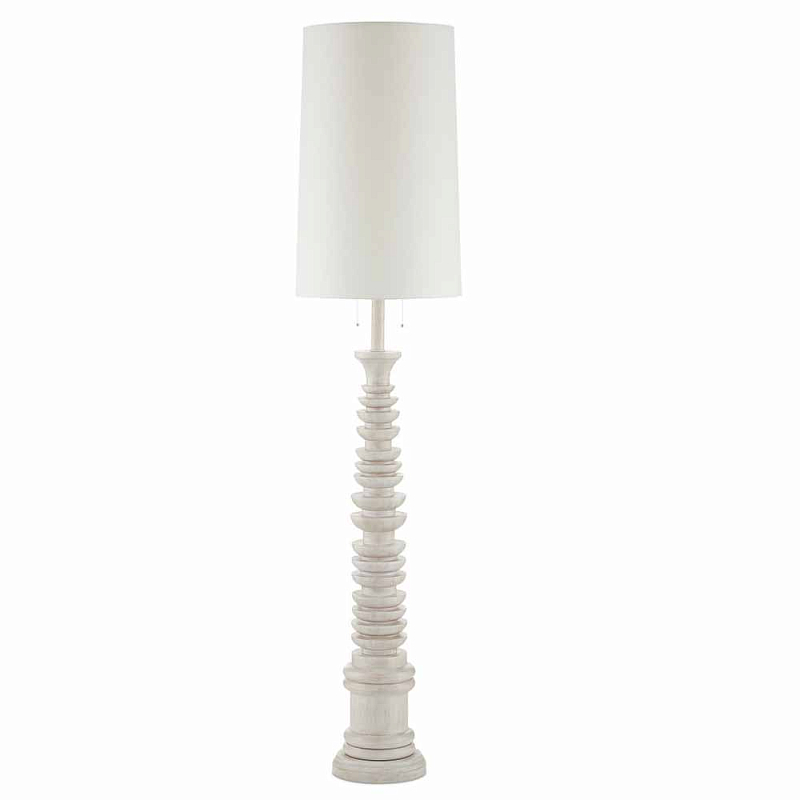 Торшер с фактурным каркасом и высоким абажуром Grooved Rod ivory ( слоновая кость ) Коричневый Торшер с фактурным каркасом и высоким абажуром Grooved Rod ivory ( слоновая кость ) Коричневый в Кирове | Loft Concept