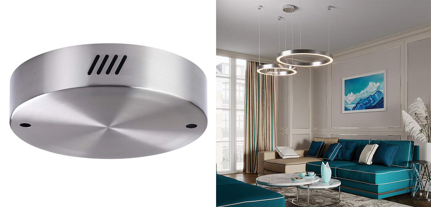 Основание для светильника Ring Horizontal Nickel 18 Основание для светильника Ring Horizontal Nickel 18 - Loft-Concept в Кирове