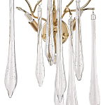 Бра с хрустальными подвесками в виде капель Droplet Crystal Gold Wall Lamp варинант исполнения - 2 | Loft Concept в Кирове