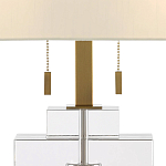 Настольная лампа прямоугольная на прозрачном основании Charm and Luxury варинант исполнения - 1 | Loft Concept в Кирове