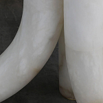 Торшер геометрический с тремя мраморными плафонами Marble Tripod варинант исполнения - 11 | Loft Concept в Кирове