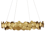 Люстра круглая из многослойных золотых дисков Metal Disc Chandelier варинант исполнения - 2 | Loft Concept в Кирове