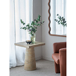 Столик приставной с квадратной столешницей Textured Cream Table варинант исполнения - 8 | Loft Concept в Кирове