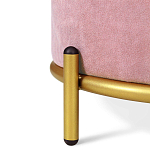 Банкетка овальная пыльно-розовый велюр на 4-х металлических ножках золотого цвета SANJAY варинант исполнения - 4 | Loft Concept в Кирове