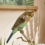 Подсвечник с двумя попугаями из фарфора на бронзовой ветке Eden Garden варинант исполнения - 2 | Loft Concept в Кирове