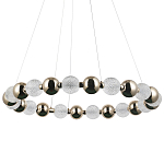 Светодиодная кольцевая люстра Crystal Globule Chrome Chandelier Gold варинант исполнения - 3 | Loft Concept в Кирове