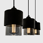 Подвесной светильник с 3-мя плафонами из дымчатого стекла Volta Flos Trio Hanging Lamp варинант исполнения - 2 | Loft Concept в Кирове