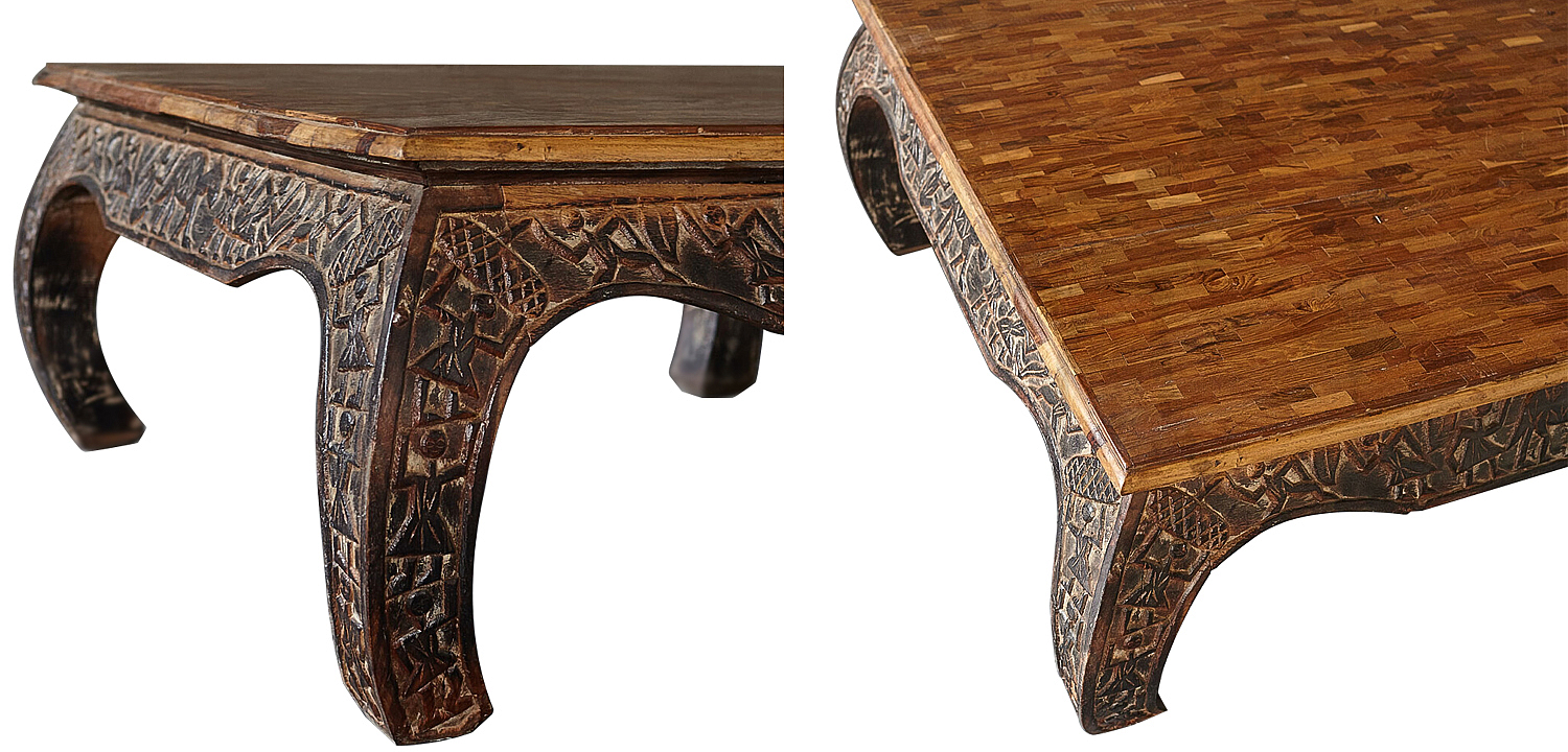 Кофейный стол из массива тропического дерева Aalia Grey mango Coffee Table Кофейный стол из массива тропического дерева Aalia Grey mango Coffee Table - Loft-Concept в Кирове