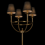 Торшер с металлическим основанием бронзового цвета с черными конусовидными абажурами Dignity варинант исполнения - 4 | Loft Concept в Кирове