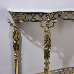 Консоль бронзовая с мраморной столешницей Bronze Console варинант исполнения - 2 | Loft Concept в Кирове