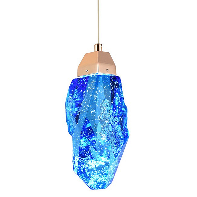 Подвесной светильник Soar Hanging Lamp Brass Blue Синий Латунь Синий Подвесной светильник Soar Hanging Lamp Brass Blue Синий Латунь Синий в Кирове | Loft Concept