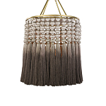 Люстра плетеная с кисточками на золотистом каркасе Boho Tassel Chandelier варинант исполнения - 1 | Loft Concept в Кирове