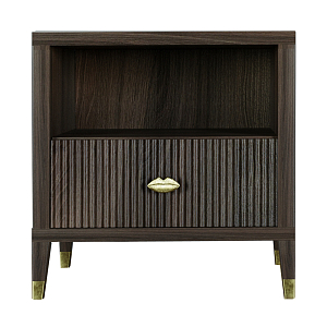 Прикроватная тумбочка с полкой Elsa Dreams Walnut 