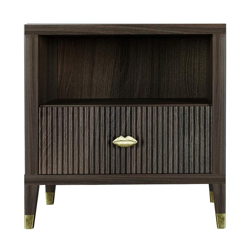 Прикроватная тумбочка с полкой Elsa Dreams Walnut  Орех в Кирове | Loft Concept 