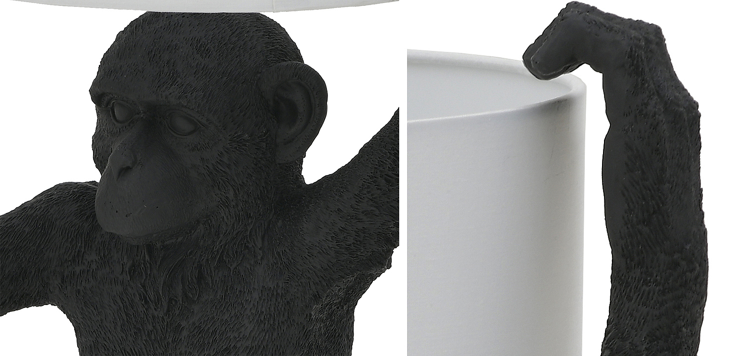Настольная лампа Black Monkey Holding Lampshade Настольная лампа Black Monkey Holding Lampshade - Loft-Concept в Кирове