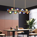 Люстра золотая с цветными плафонами и декором Colorful Ball Candy Crystal варинант исполнения - 1 | Loft Concept в Кирове