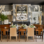 Обои ручная роспись в стиле Арт-деко Symphony Original colourway on Arkose silk dupion варинант исполнения - 1 | Loft Concept в Кирове