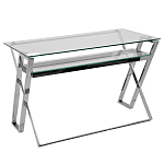 Стол письменный с прозрачной столешницей Corporate Identity варинант исполнения - 1 | Loft Concept в Кирове