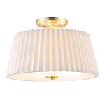 Потолочный светильник с белым плиссированным абажуром Ganglion варинант исполнения - 1 | Loft Concept в Кирове