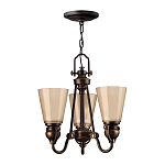 Люстра бронзового цвета с конусными плафонами из бежевого стекла Hinkley варинант исполнения - 6 | Loft Concept в Кирове