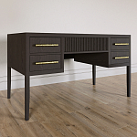 Большой Рабочий стол Primo с 5 выдвижными ящиками Темный орех варинант исполнения - 2 | Loft Concept в Кирове