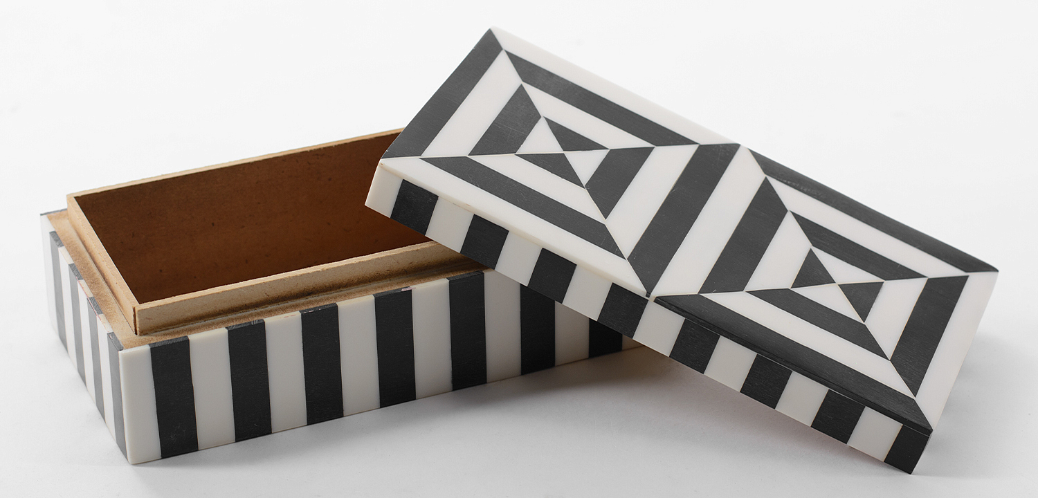 Шкатулка Squares Bone Inlay Box Шкатулка Squares Bone Inlay Box - Loft-Concept в Кирове