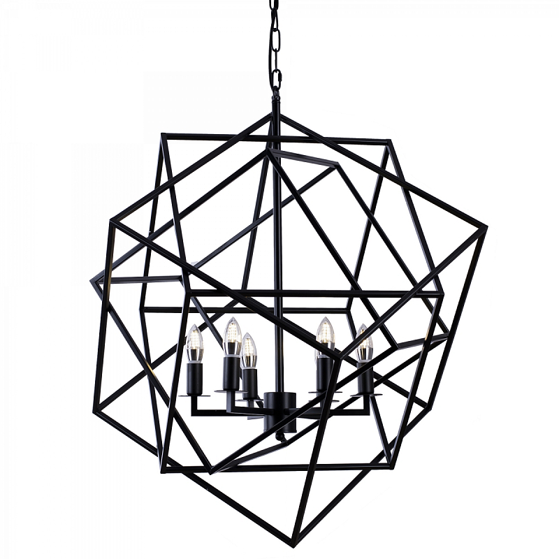 Люстра Cubist Small Chandelier Black Черный Люстра Cubist Small Chandelier Black Черный в Кирове | Loft Concept