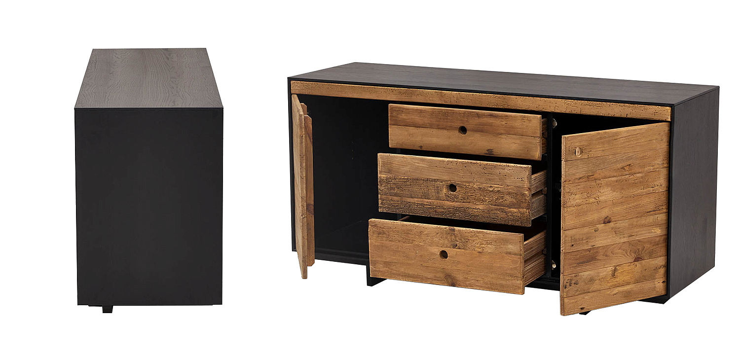 Комод деревянный с 2-мя дверцами и 3-мя ящиками Russell Chest of Drawers Комод деревянный с 2-мя дверцами и 3-мя ящиками Russell Chest of Drawers - Loft-Concept в Кирове