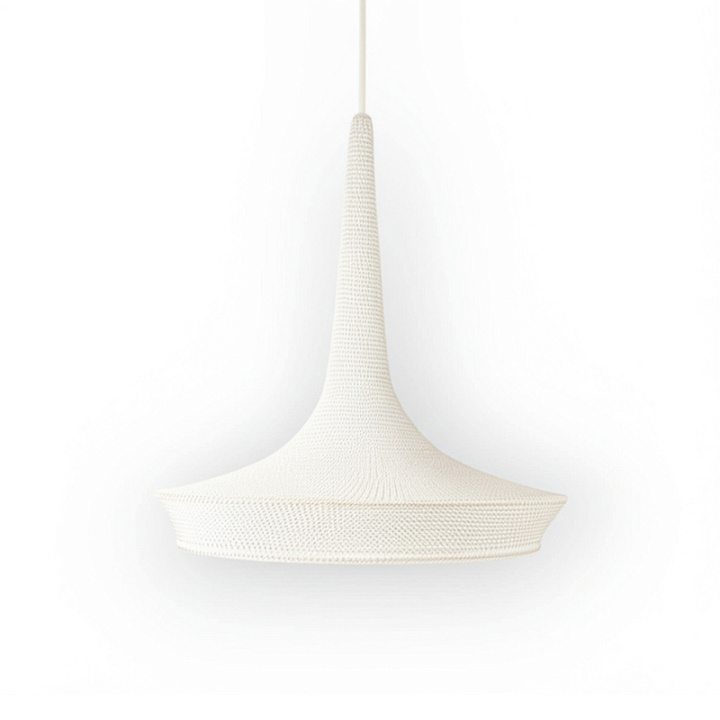 Подвесной вязаный белый светильник «Марокко» Белый в Кирове | Loft Concept 