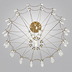 Люстра подвесная из металла с прозрачными подвесками из хрусталя Quasar 93 варинант исполнения - 5 | Loft Concept в Кирове