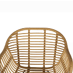 Стул барный с ротанговым плетением Half Bar Chair with Wicker с подлокотниками варинант исполнения - 6 | Loft Concept в Кирове