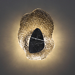 Бра с волнообразным стеклянным плафоном и вставкой из мрамора Liquid Stone варинант исполнения - 14 | Loft Concept в Кирове