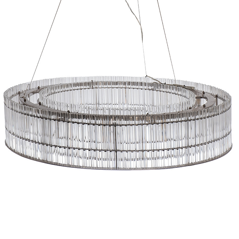 Подвесная люстра в форме круга Light Source Antique Nickel Никель Прозрачное Стекло Подвесная люстра в форме круга Light Source Antique Nickel Никель Прозрачное Стекло в Кирове | Loft Concept