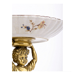 Чаша с цветочным орнаментом на ножке в виде бронзового ангела Eden Garden варинант исполнения - 3 | Loft Concept в Кирове