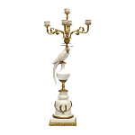 Подсвечник белый Попугай из фарфора с бронзовыми элементами Eden Garden варинант исполнения - 3 | Loft Concept в Кирове