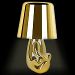 Настольная лампа фигурная золотого цвета с гладким абажуром Высота 16 см Sophia варинант исполнения - 7 | Loft Concept в Кирове