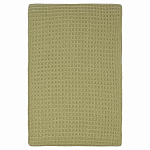 Плед из шерсти зеленого цвета с бахромой Waffle Comfort варинант исполнения - 1 | Loft Concept в Кирове