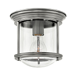 Потолочный светильник для ванных комнат с цилиндрическим стеклянным плафоном и одной лампой Hinkley варинант исполнения - 1 | Loft Concept в Кирове