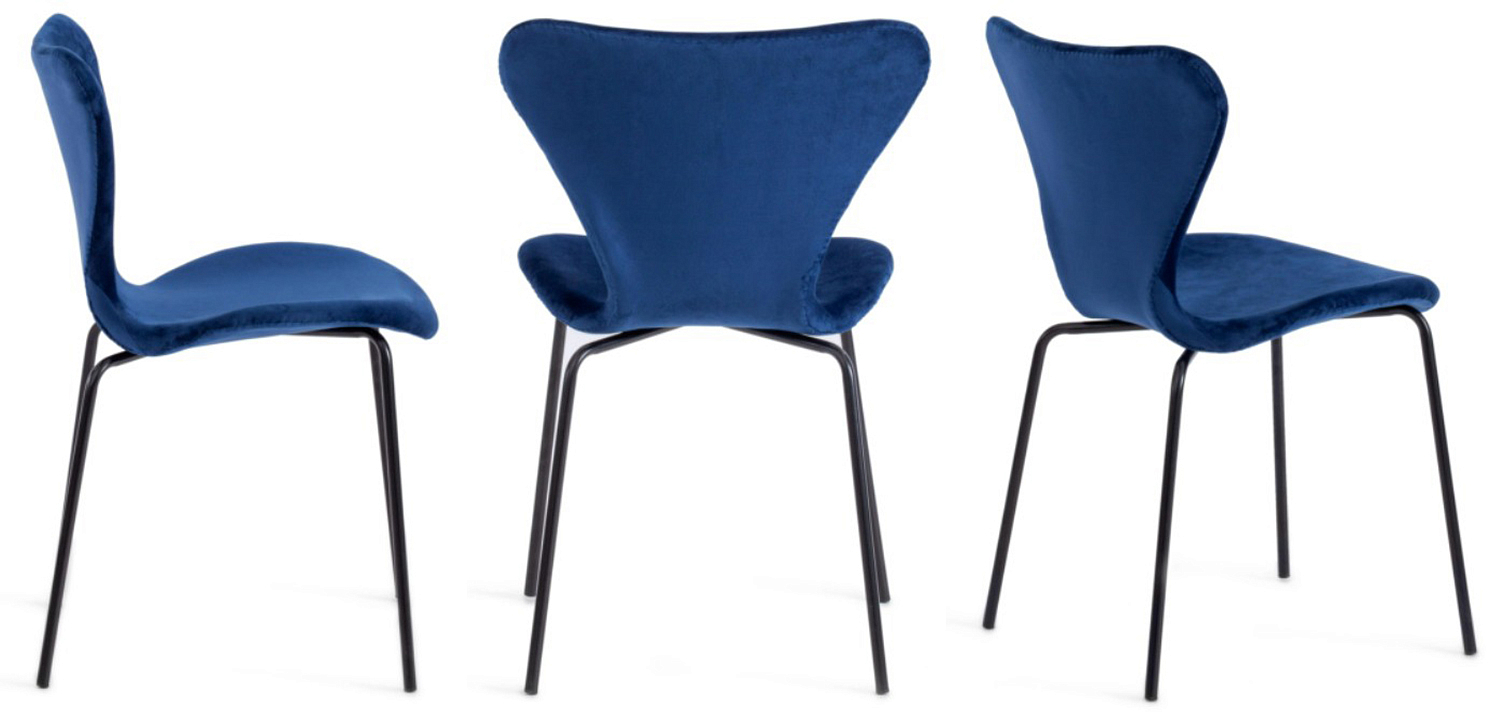 Стул Julissa Blue Chair флок Стул Julissa Blue Chair флок - Loft-Concept в Кирове