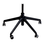 Стул с мягкой синей обивкой из велюра и подъемно-поворотным механизмом на черных колесиках Harper Blue варинант исполнения - 5 | Loft Concept в Кирове