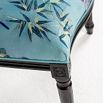 Стул из массива бука бирюзовый с изображением птиц и цветов Turquoise Chinoiserie Birds Garden Chair варинант исполнения - 5 | Loft Concept в Кирове