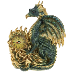 Часы в виде дракона Green Gold Dragon Clock варинант исполнения - 1 | Loft Concept в Кирове