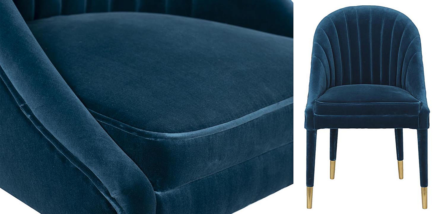 Стул Walton Chair blue velor Стул Walton Chair blue velor - Loft-Concept в Кирове
