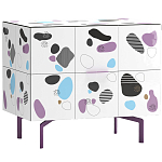 Тумба белая с рисунком Grande Graphstones варинант исполнения - 1 | Loft Concept в Кирове